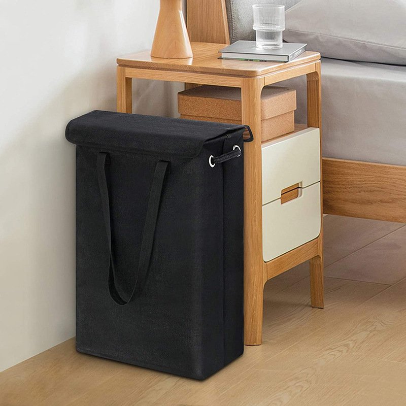 OWNSWING 45L Foldable Dirty Laundry Basket with Cover Dust-proof Clothes Trousers Home Organization Drawer Wardrobe Storage Box