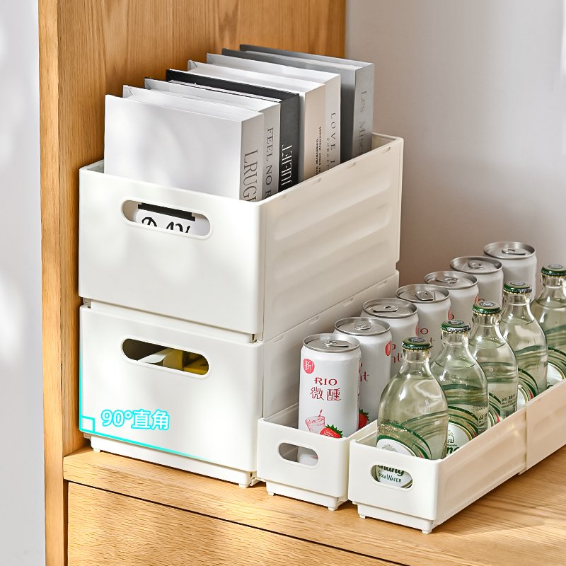 Wholesale Multifunction Kitchen Storage Basket Plastic Expandable Drawer Sundries File Storage Box Bins for Home