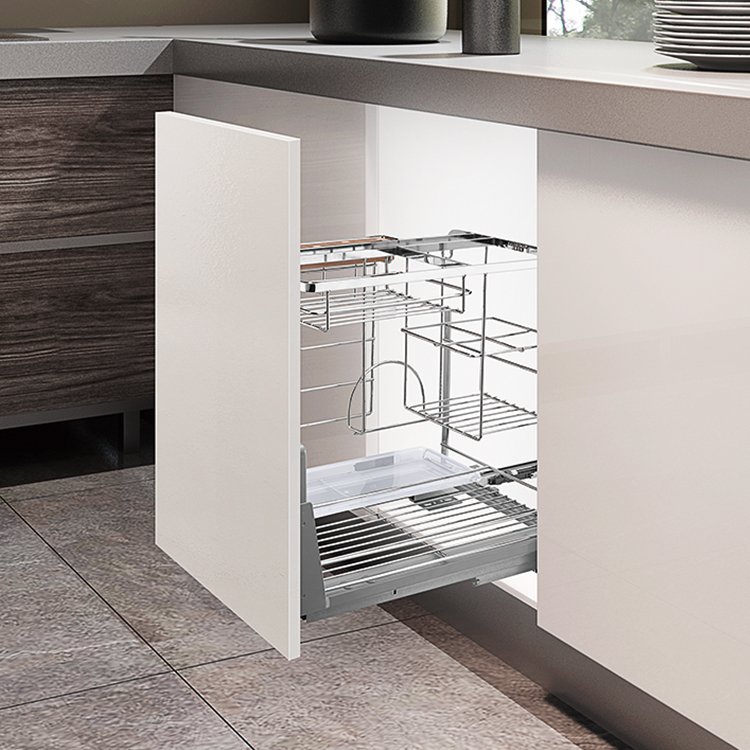 Factory custom home storage kitchen pantry organizer pull out basket