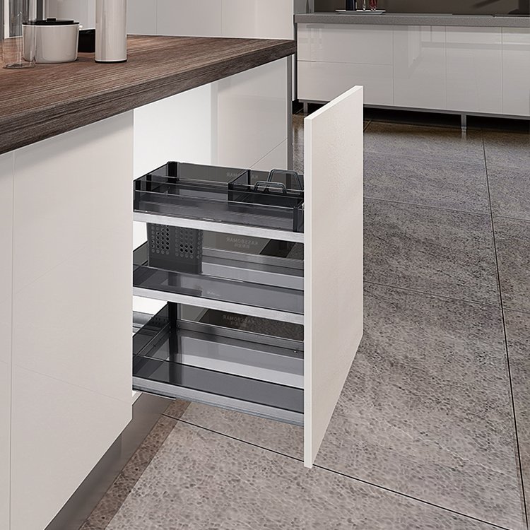 Fashion modular kitchen storage drawer basket