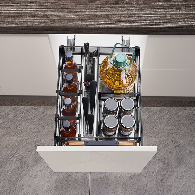 Fashion modular kitchen storage drawer basket