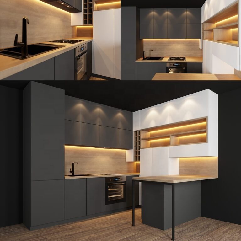 PA 2023 classic kitchen furniture in meters large storage modern design kichen cabinet sets