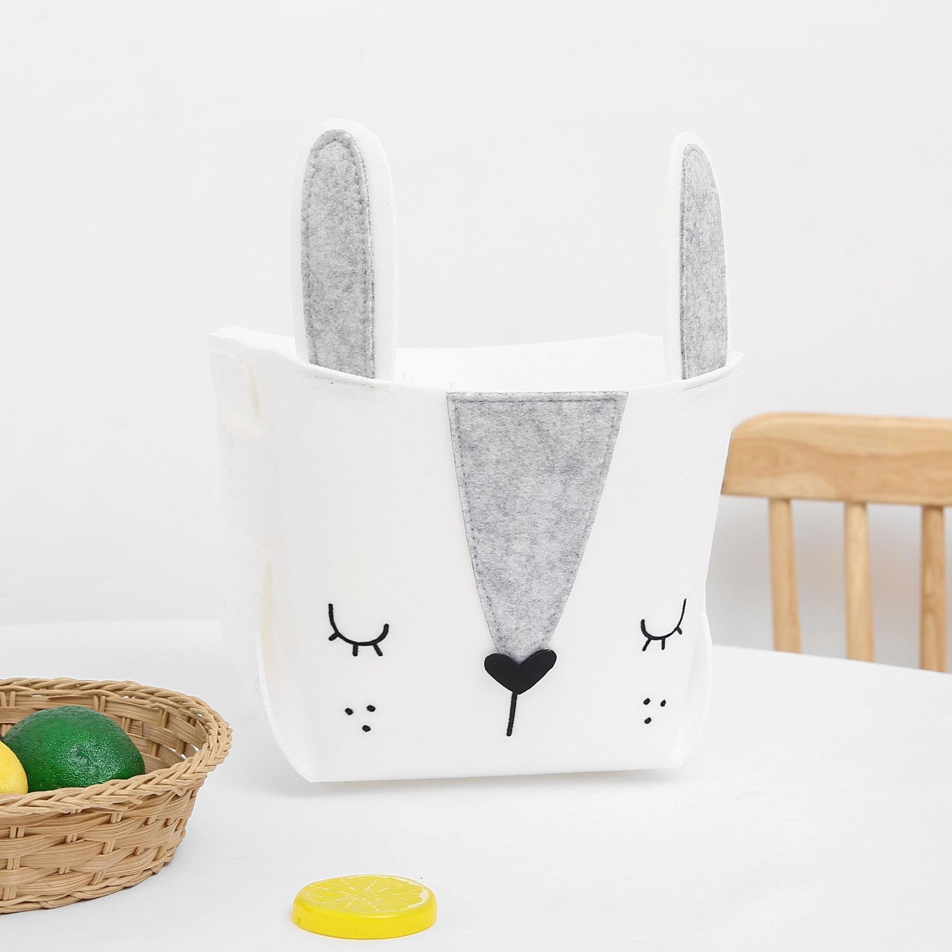 Organizing Storage Desktop Uncovered Classification Toys Clothing Felt Drawer Box Cosmetics Sundries Storage Basket