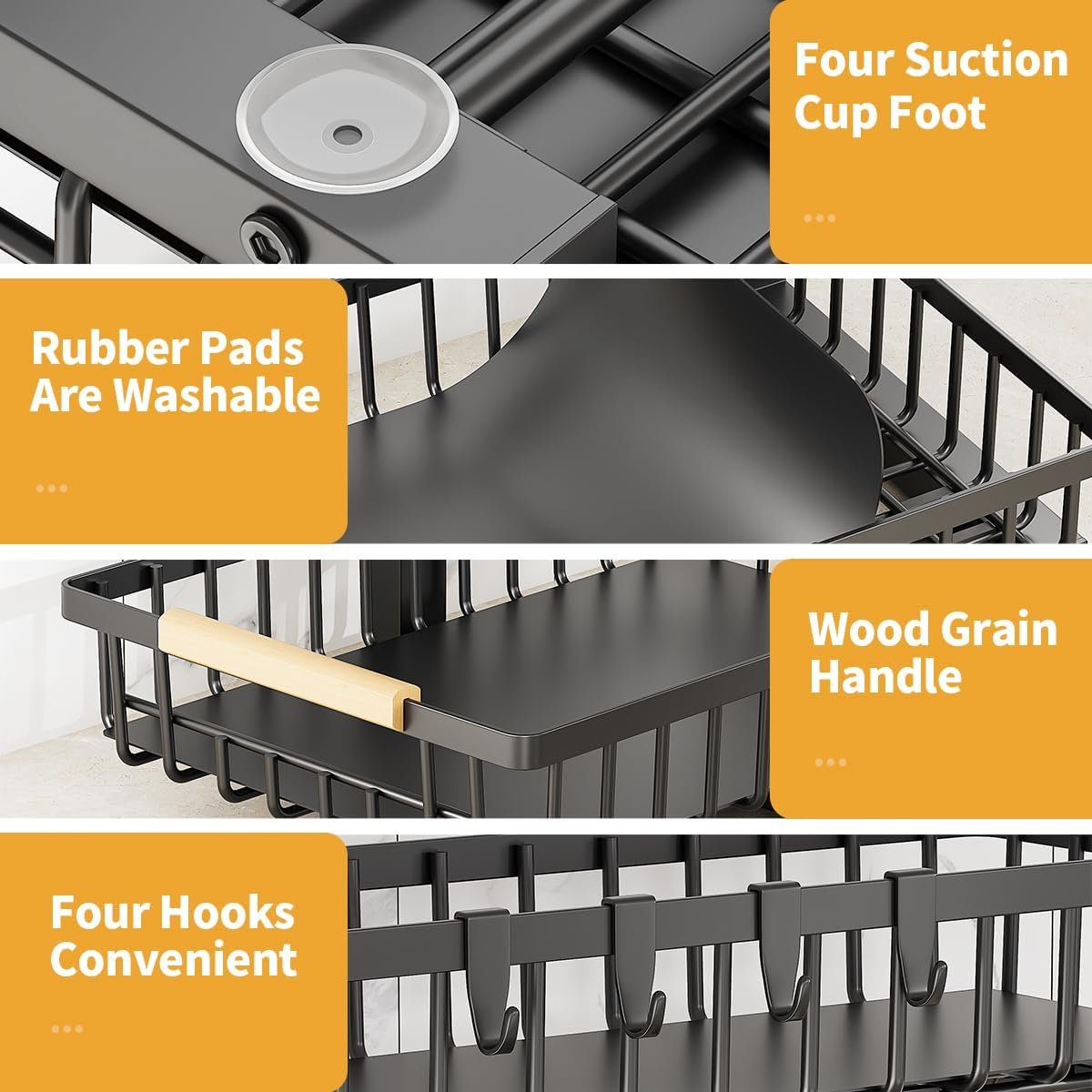 Under Sink Organizers and Storage, Metal Slide out Pull out Cabinet Organizer,Sliding Drawer Organizer for Kitchen Bathroom