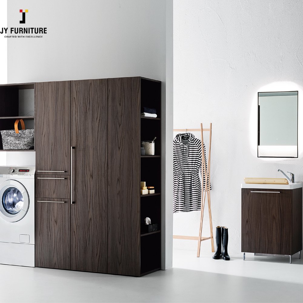 JY Furniture Vietnam Plywood Carcass High End Melamine Finishing Freestanding and Floating Bathroom Vanity