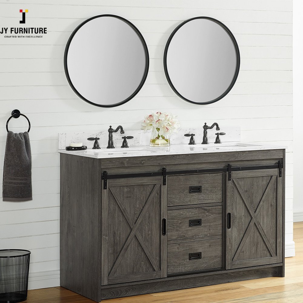 JY Furniture Vietnam Plywood Carcass High End Melamine Finishing Freestanding and Floating Bathroom Vanity