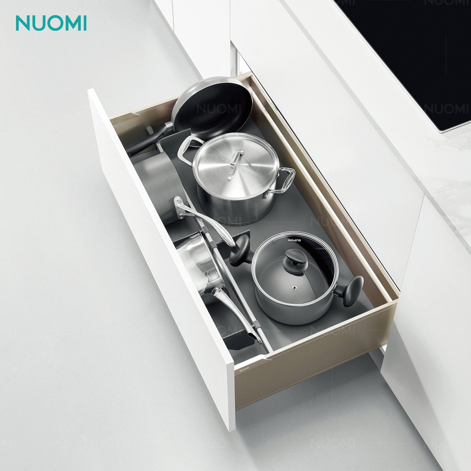 NUOMI Modern Cabinet Kitchen Organizer Storage Basket Drawers Metal Multifunctional Kitchen Pull Out Basket Drawer