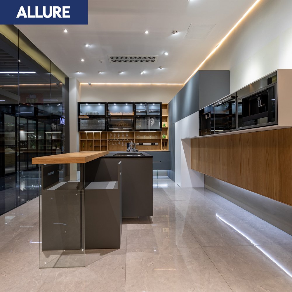 Allure Modern Design Supplies Design Organization Complete Sets Standard Practical Wood Modular Kitchen Cabinet Price