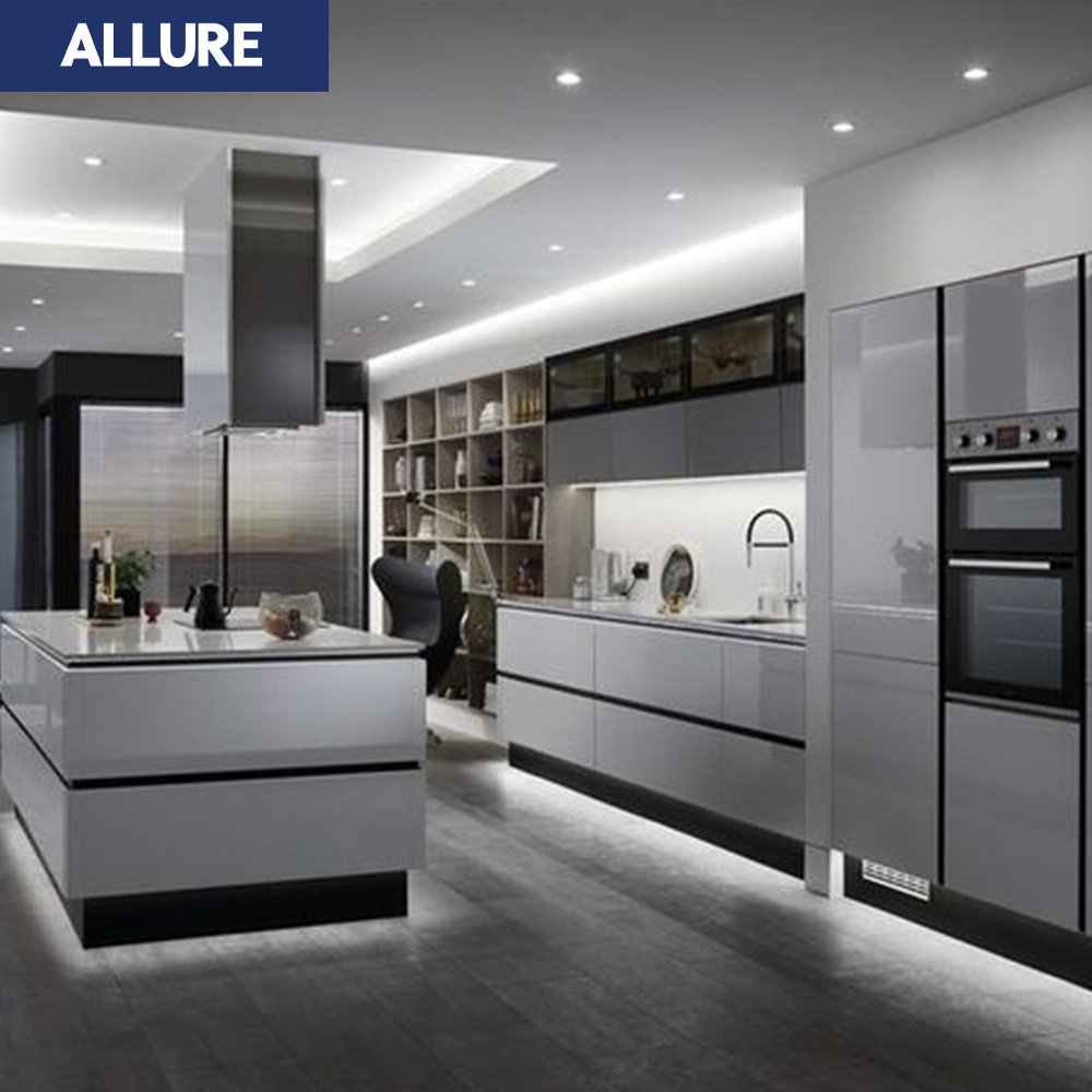 Allure Modern Design Supplies Design Organization Complete Sets Standard Practical Wood Modular Kitchen Cabinet Price