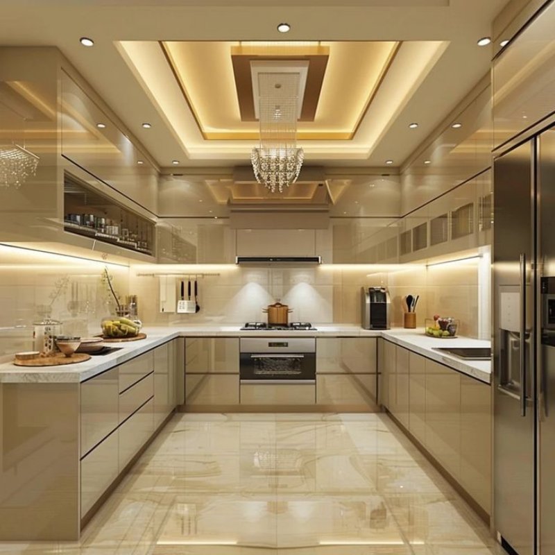 Cheap Price High Gloss Kitchen Modern Design Cabinets Set Kitchen Furniture Custom RTA Modern Modular Kitchen Cabinet