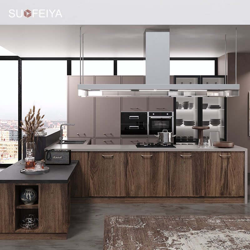 Best White Grey Color Combinations Shaker Lacquer Soft Close Kitchen Cabinets Design Gabinetes de Cocina