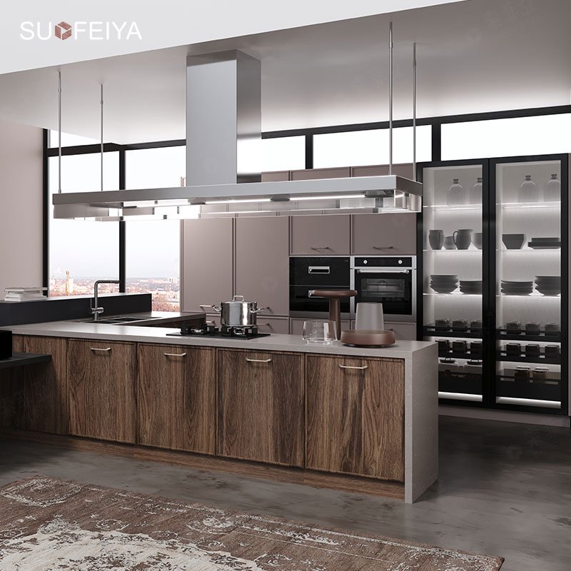 Best White Grey Color Combinations Shaker Lacquer Soft Close Kitchen Cabinets Design Gabinetes de Cocina
