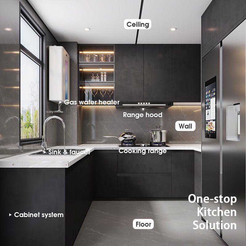 Kitchen furniture design durable drawer basket kitchen storage SMC kitchen cabinet for wholesales