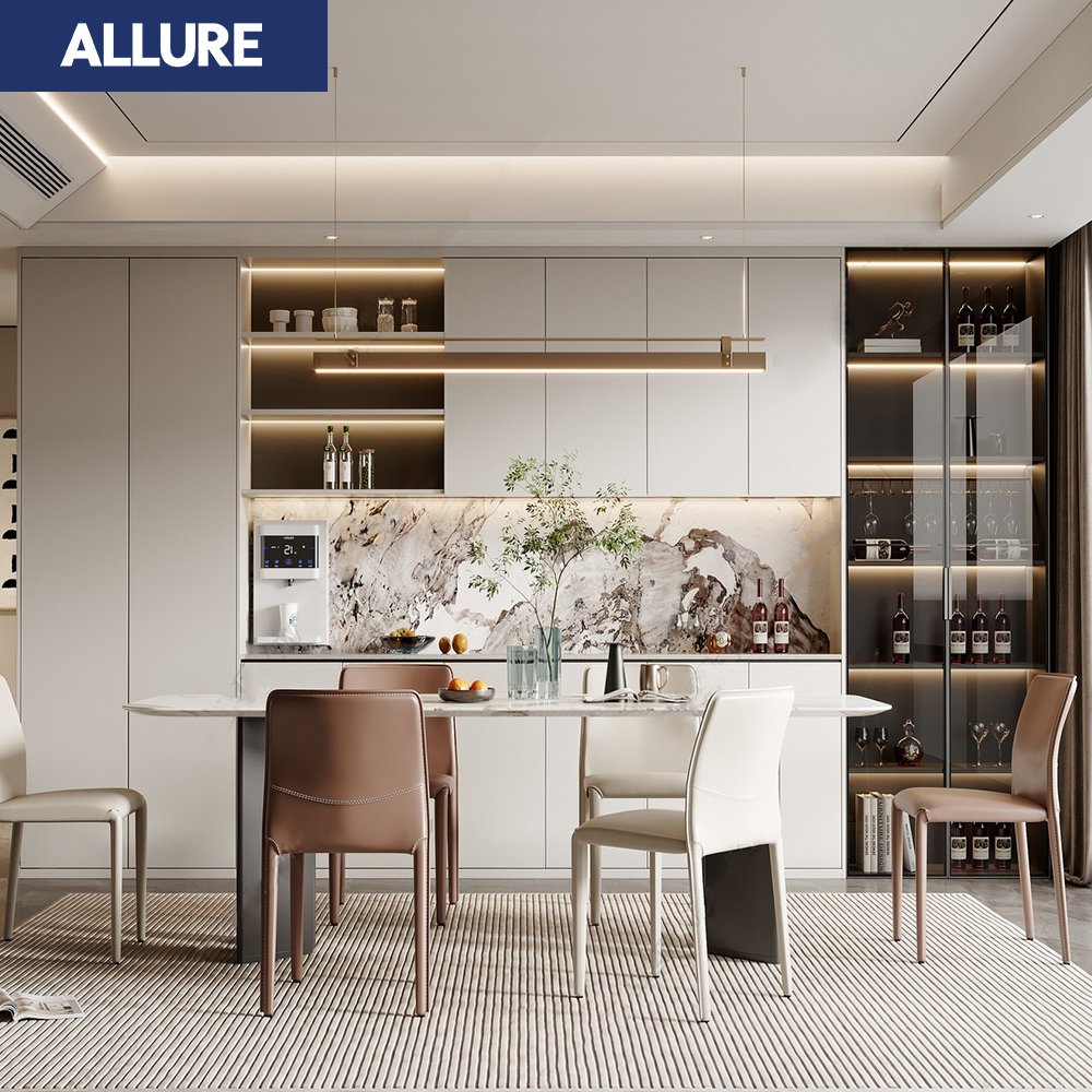 Allure Acrylic Luxury Modern Smart Complete Pantry Design Stainless Sink Muebles De Cocina High Gloss Furniture Kitchen Cabinet