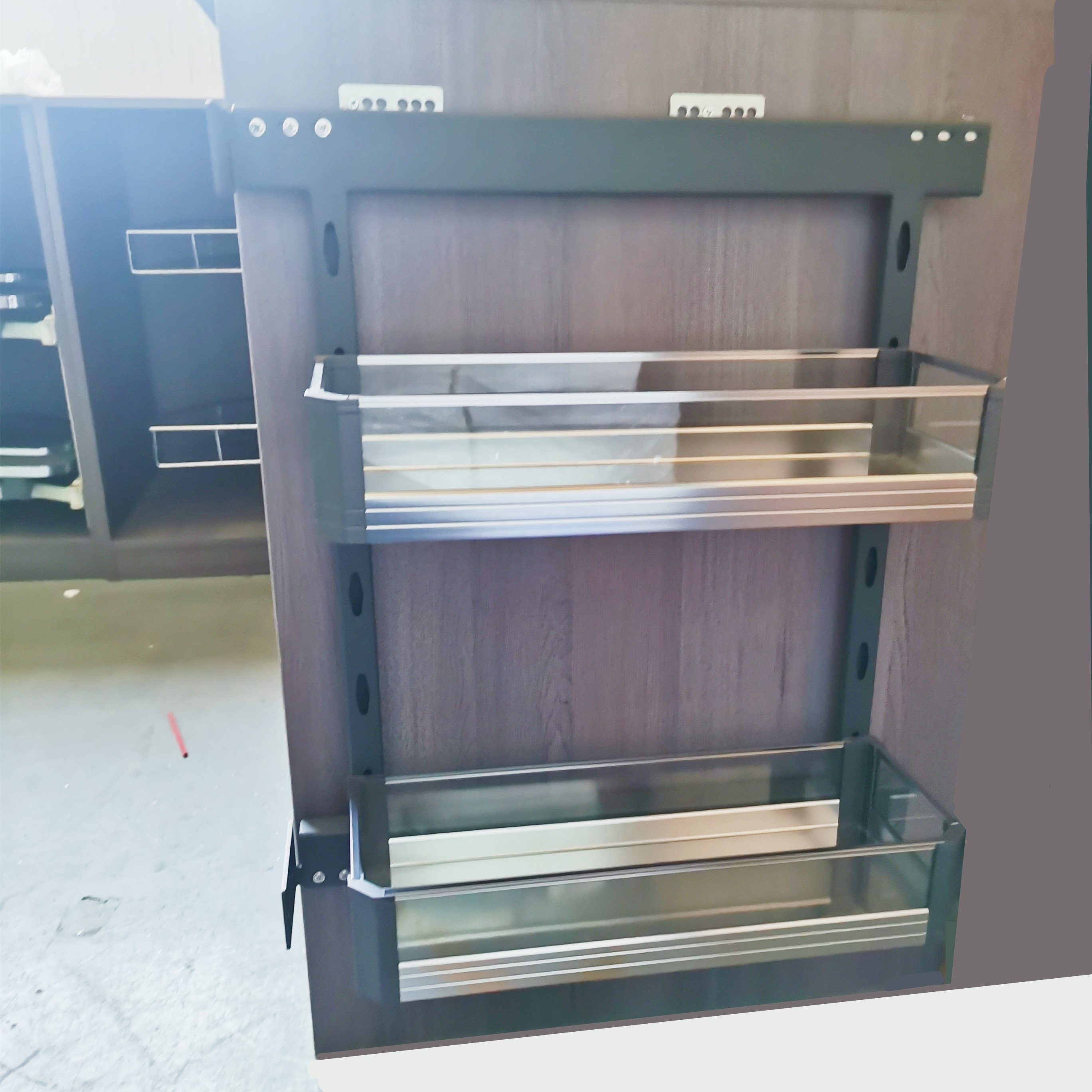 Base unit Kitchen Cabinet Side pull out bottle glass cabinet Storage Basket kitchen storage