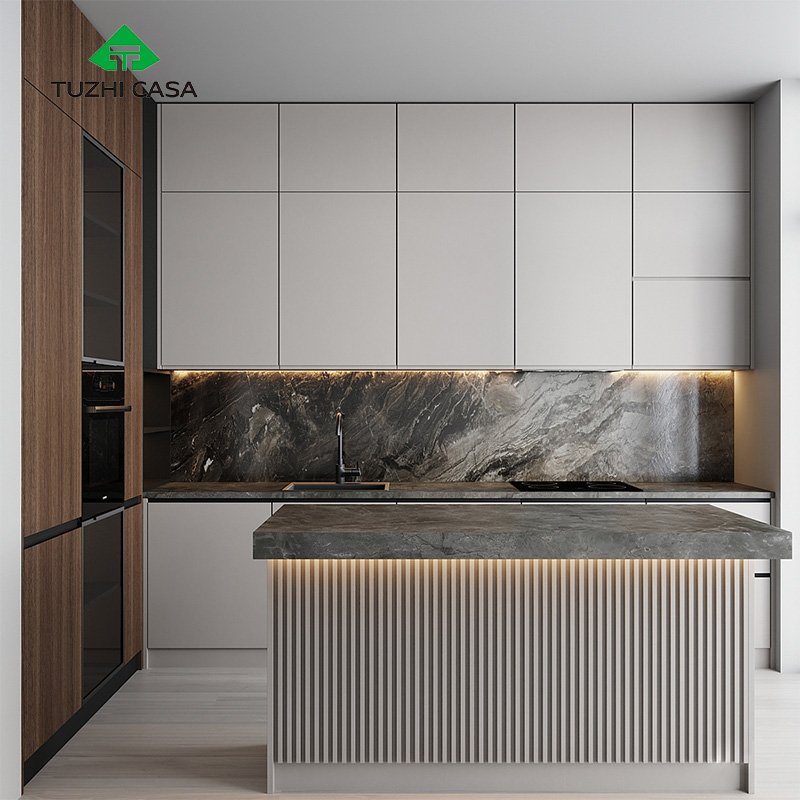 TUZHI CASA china pantry custom modern kitchen commercial melamine kitchen cupboard Cabinets For Kitchen Furniture