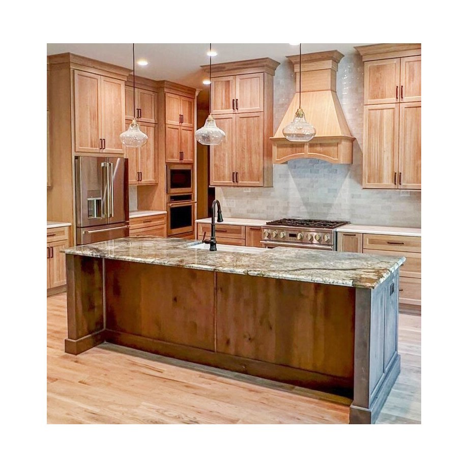 Luxury european villa style solid wood kitchen cabinet for sale
