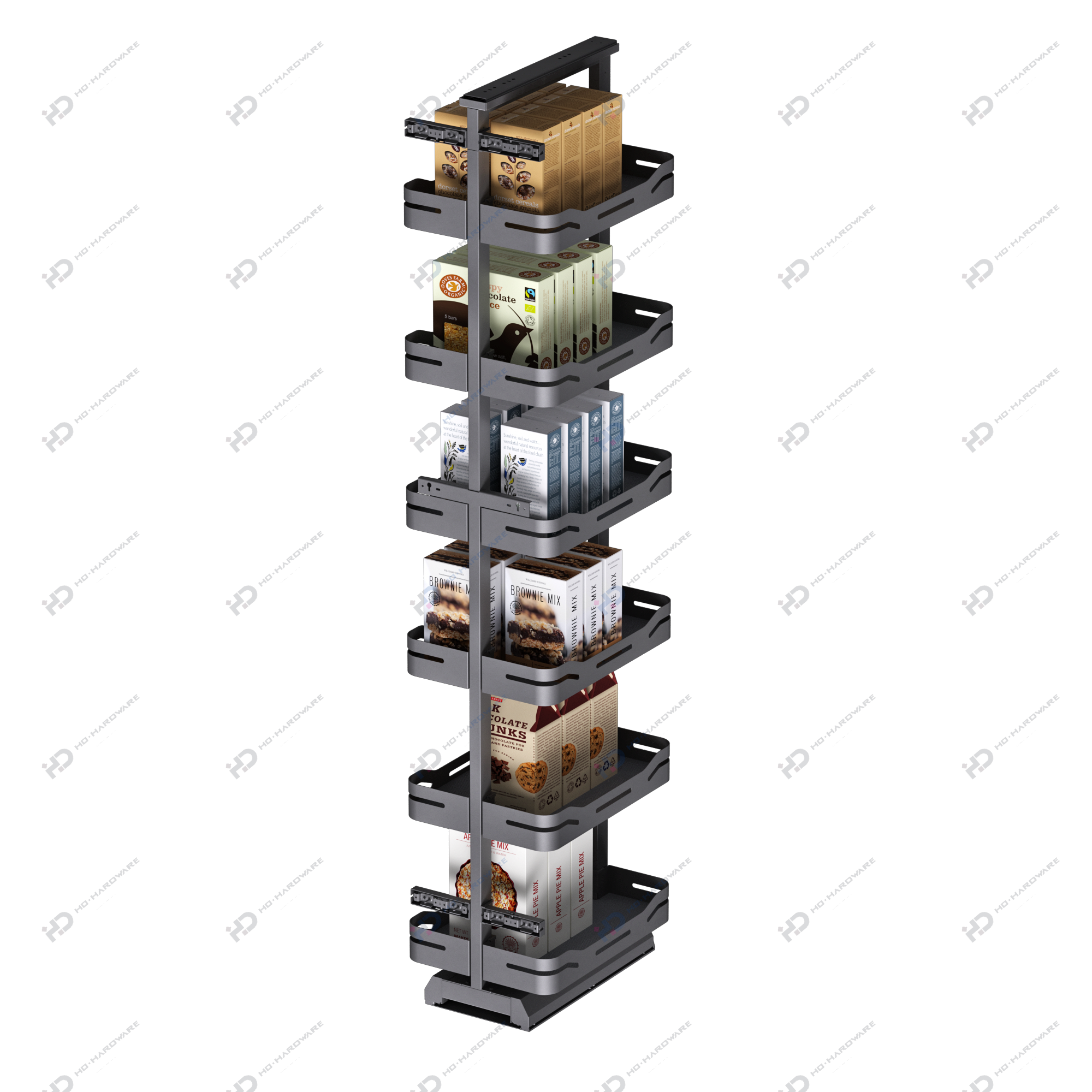 HD Magic Corner Accessory Pantry Unit 4 5 6 Layers Pull Out Sliding Wire Larder Basket Kitchen Storage Pull Out Basket