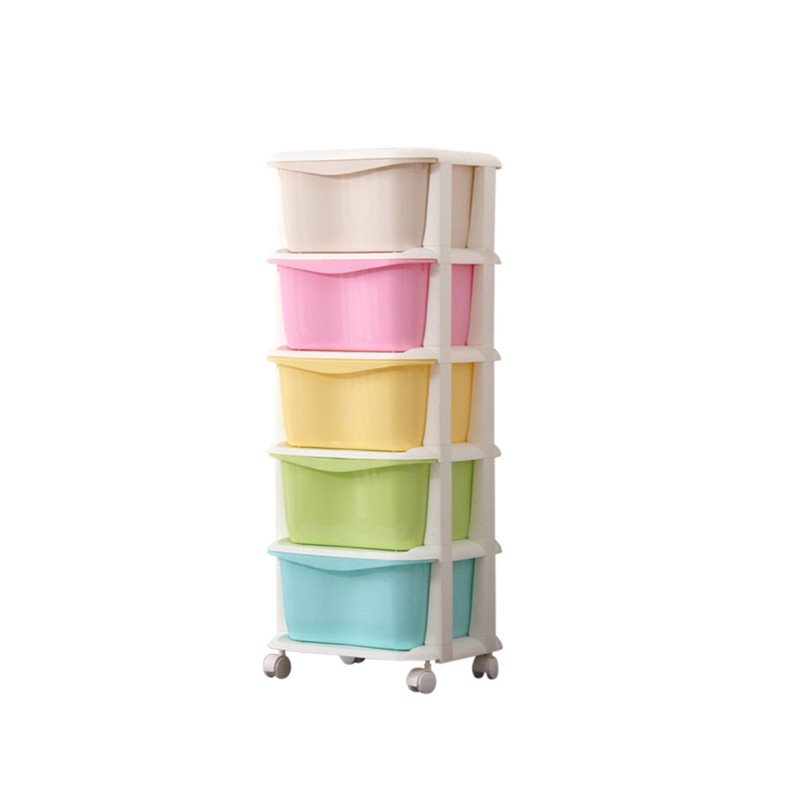 Cartoon Children Cloth Wardrobe Assembled Baby Kids Toys Plastic Drawer Storage Cabinet 1 2 3 4 5 layer colorful drawer