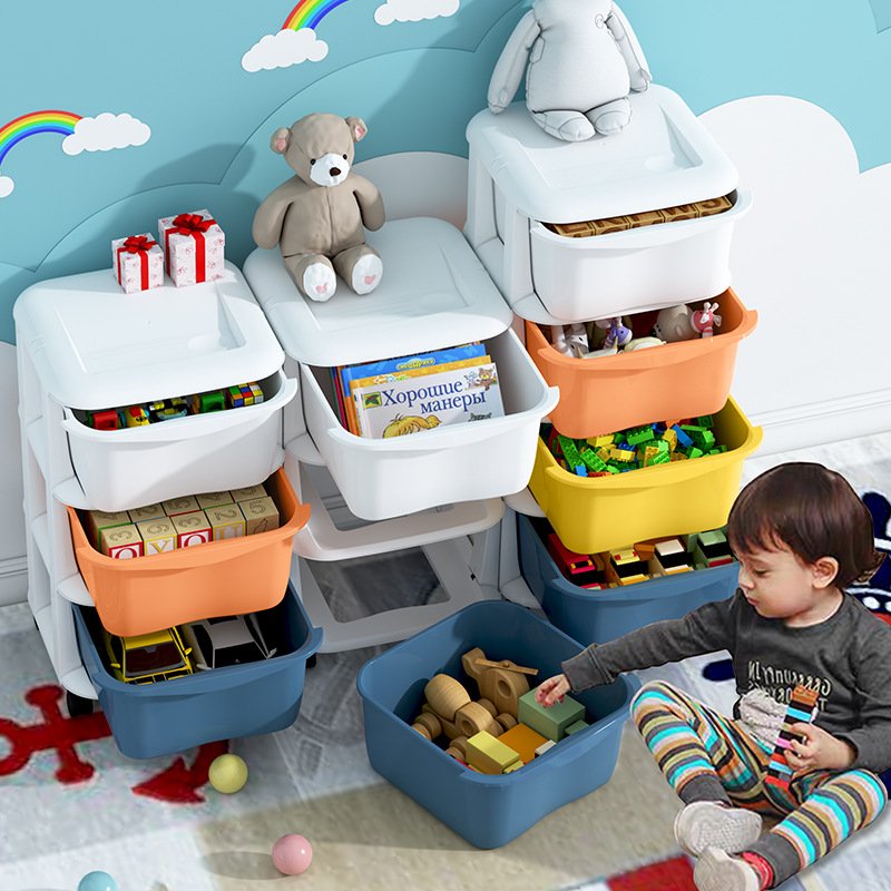 Cartoon Children Cloth Wardrobe Assembled Baby Kids Toys Plastic Drawer Storage Cabinet 1 2 3 4 5 layer colorful drawer