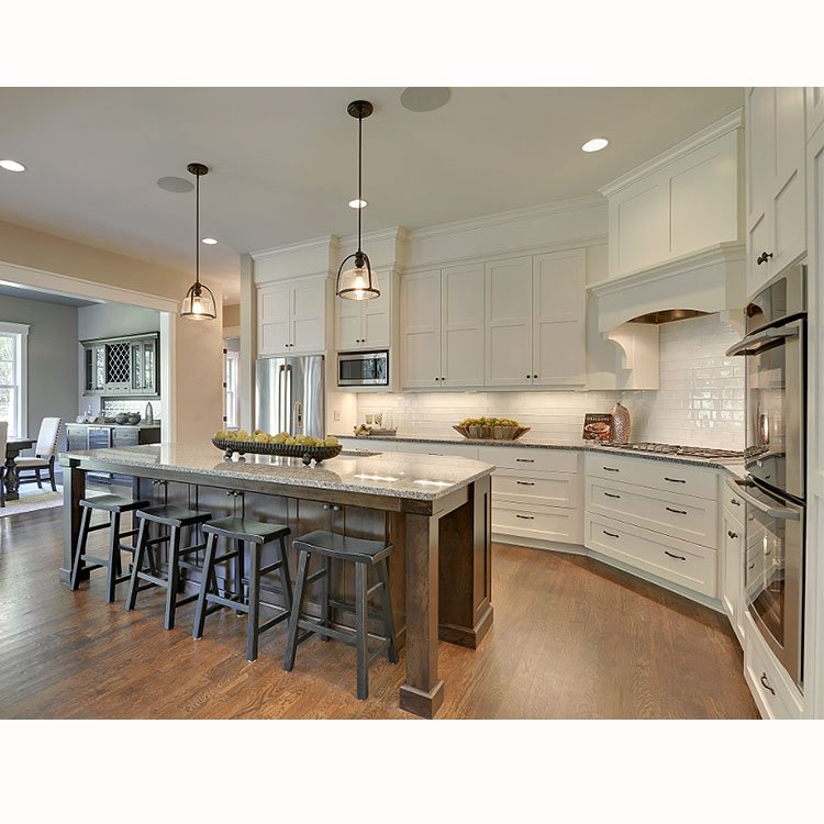 Luxury modern white shaker drawer cabinets layout design plan for sale wooden storage unit hanging cabinet for kitchen