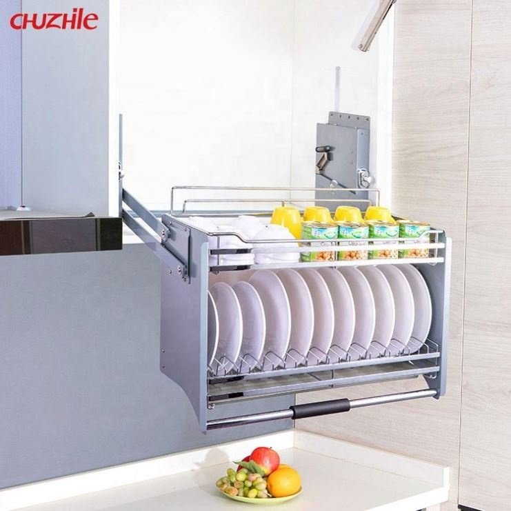 Pull-type dishwasher lifting basket