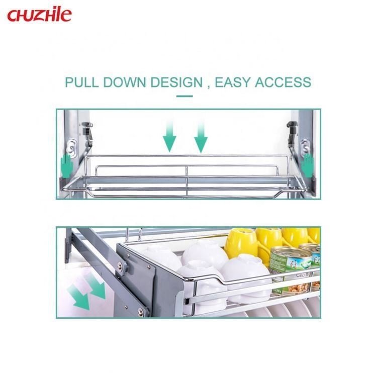 Pull-type dishwasher lifting basket