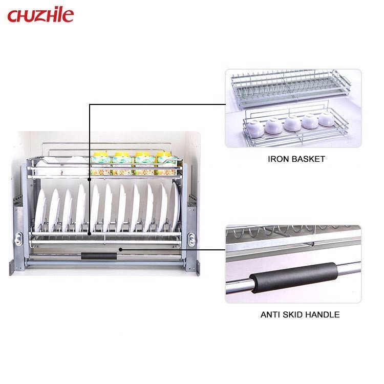 Pull-type dishwasher lifting basket