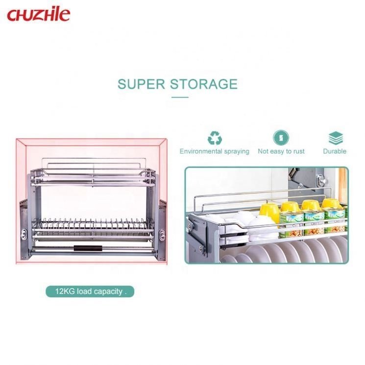 Pull-type dishwasher lifting basket