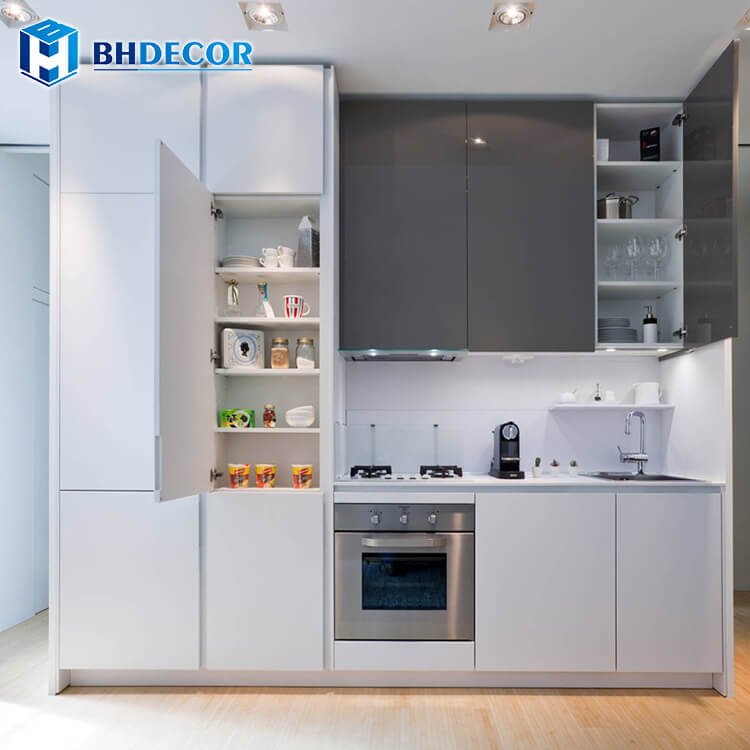 Tiny Home Full Set Complete Sets Cabinets Luxury Solid Wood Small Place Kitchen Cabinet With Sink Stainless For Hotel Minor Unit