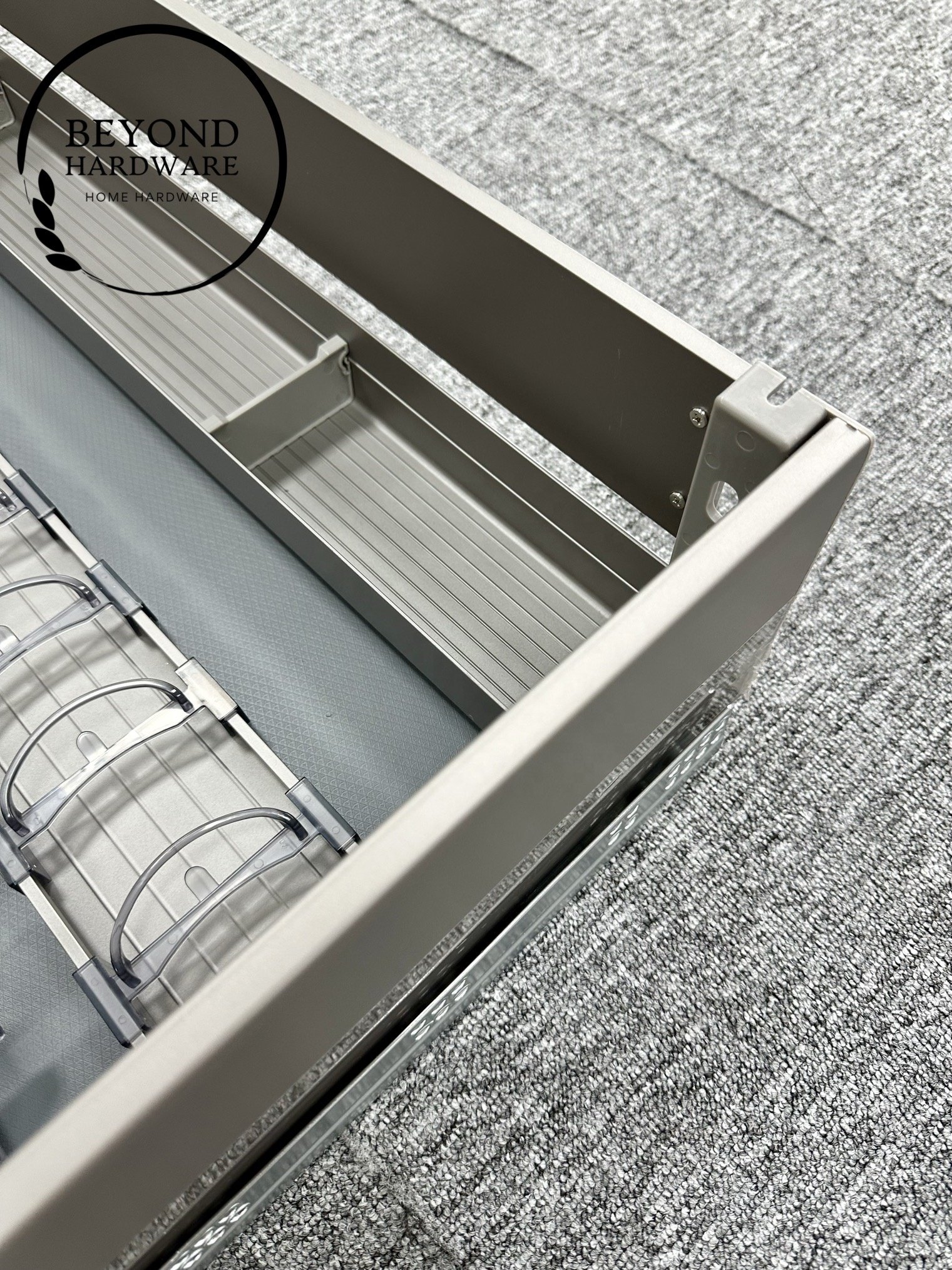 Kitchen Storage Unit Organizer Drawers Pull Out Basket Beyond Kitchen Pull Out Multifunctional Flat Aluminum with Dish Rack