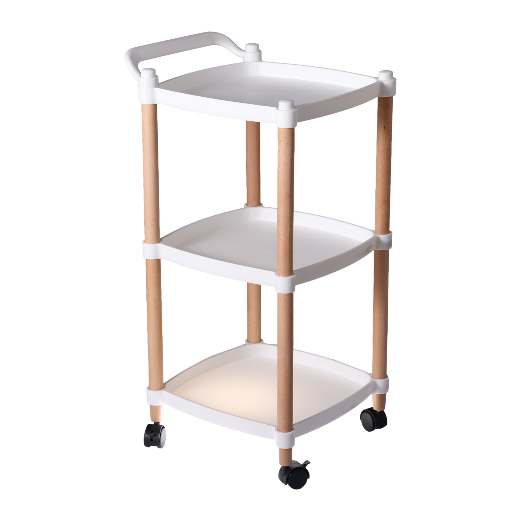 Bedroom household 3-layer narrow storage shelf bathroom crack rack movable trolley with wheels