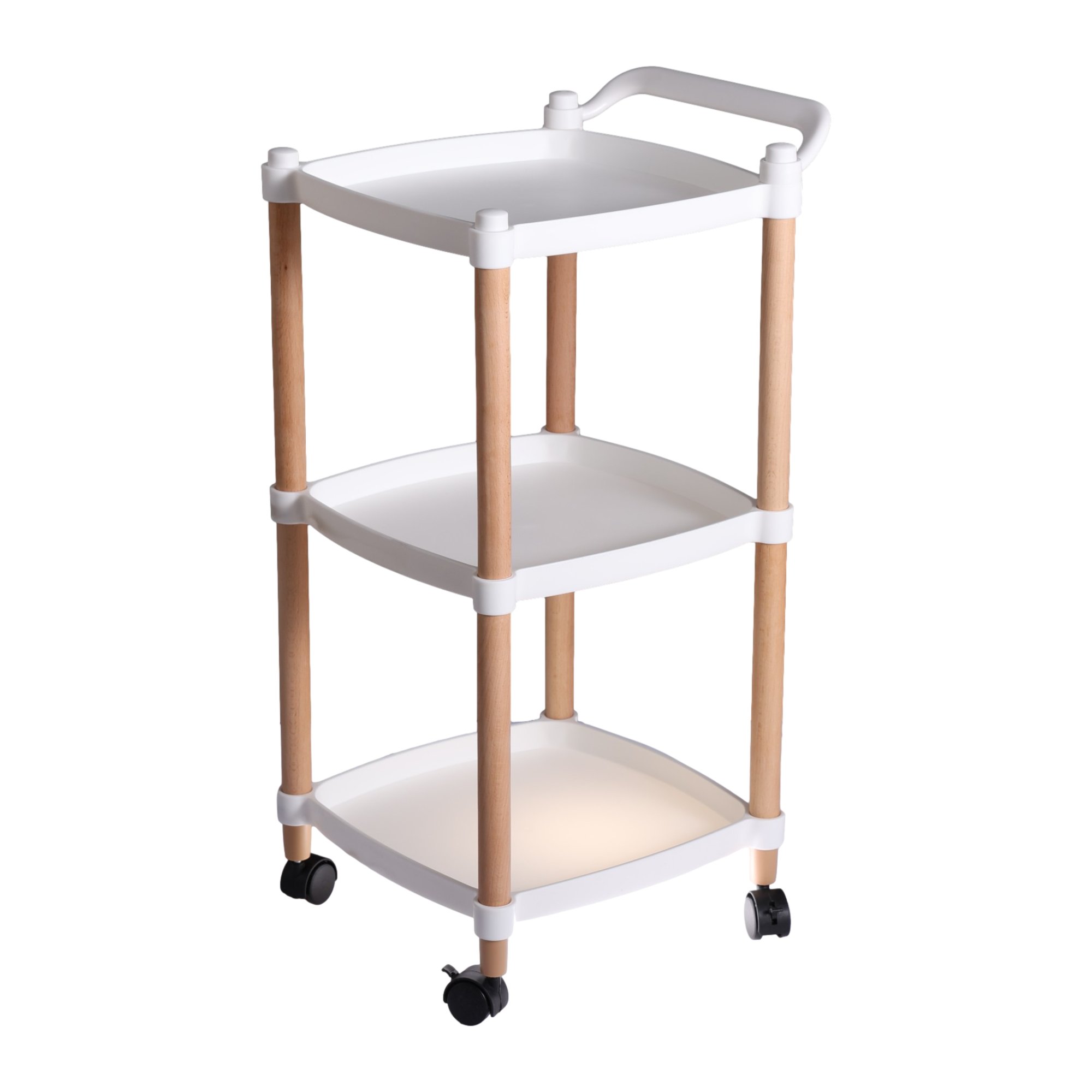 Bedroom household 3-layer narrow storage shelf bathroom crack rack movable trolley with wheels