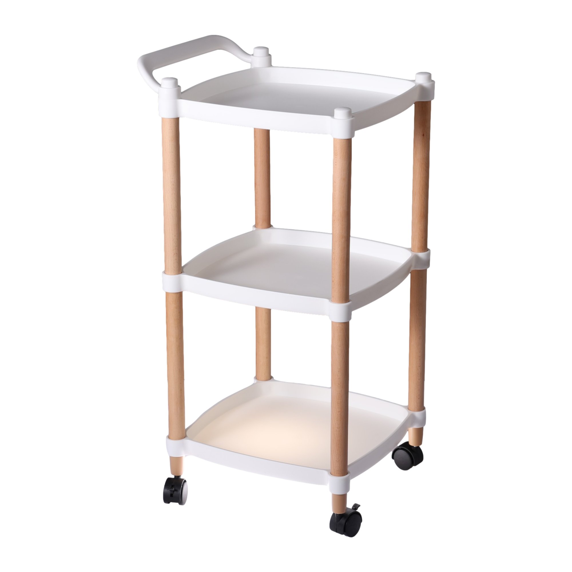 Bedroom household 3-layer narrow storage shelf bathroom crack rack movable trolley with wheels