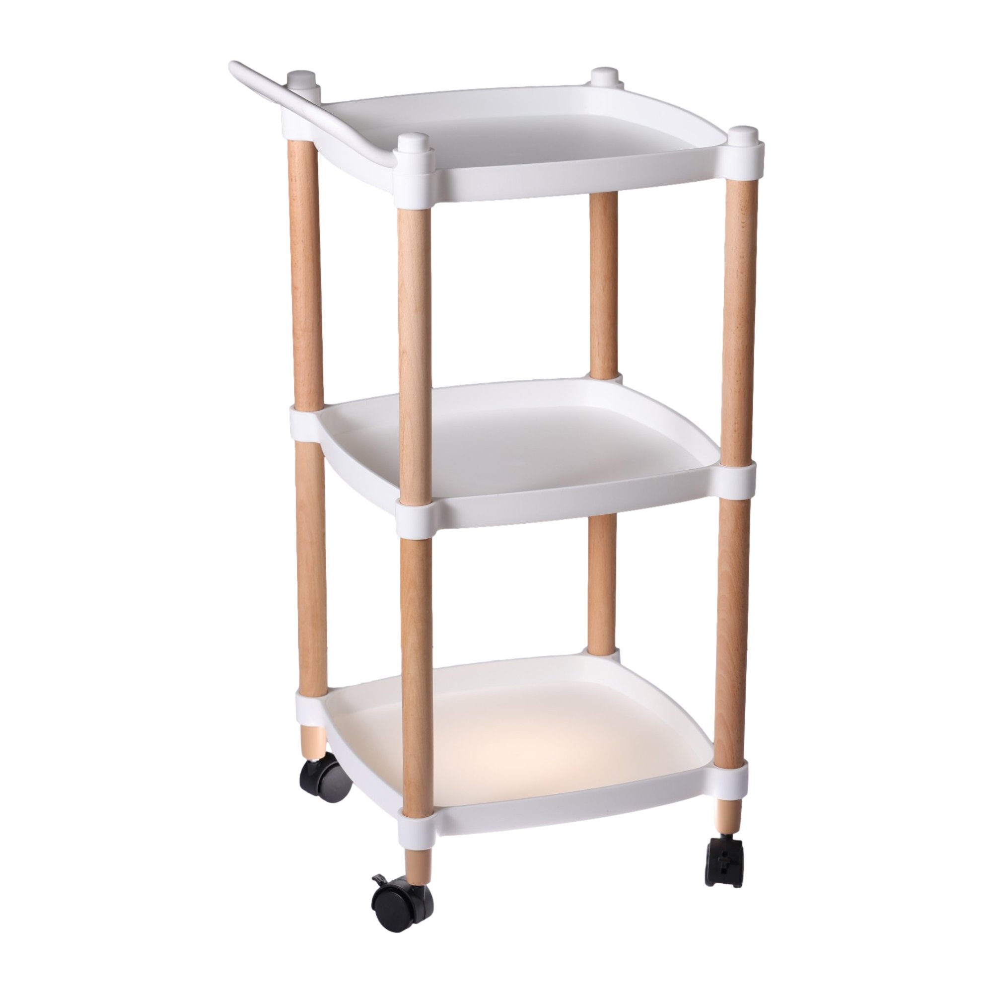 Bedroom household 3-layer narrow storage shelf bathroom crack rack movable trolley with wheels