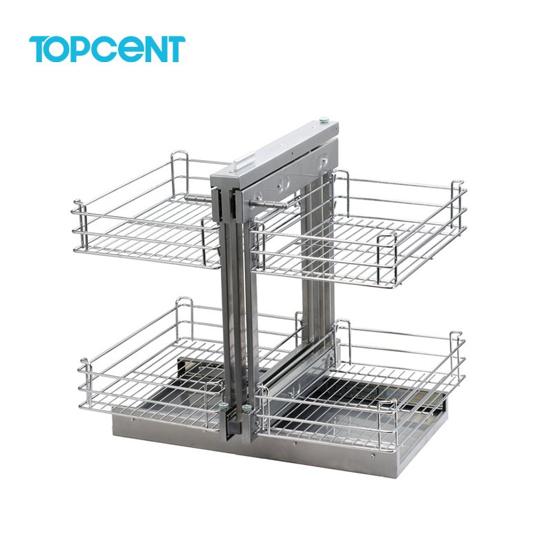 TOPCENT Kitchen Universal Magic Corner For Kitchen Cabinet Blind Corner Swing Tray Pull Out Cabinet Magic Corner Basket