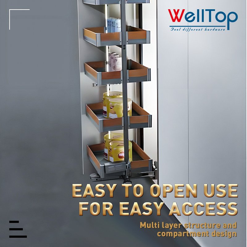 High Cabinet Top Cabinet Pull-down Vertical Lifting Built-in Tempered Glass Drawer Basket Shelf