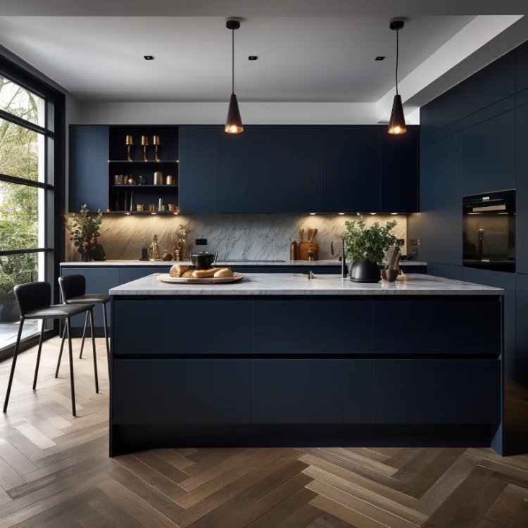 Customizable Modern Kitchen Cabinets Complete Blue Kitchen Cupboards Modular Lacquer Blue Kitchen Cabinets Complete Furniture