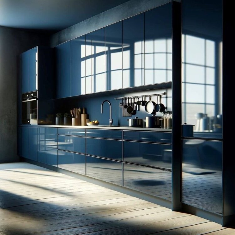 Customizable Modern Kitchen Cabinets Complete Blue Kitchen Cupboards Modular Lacquer Blue Kitchen Cabinets Complete Furniture