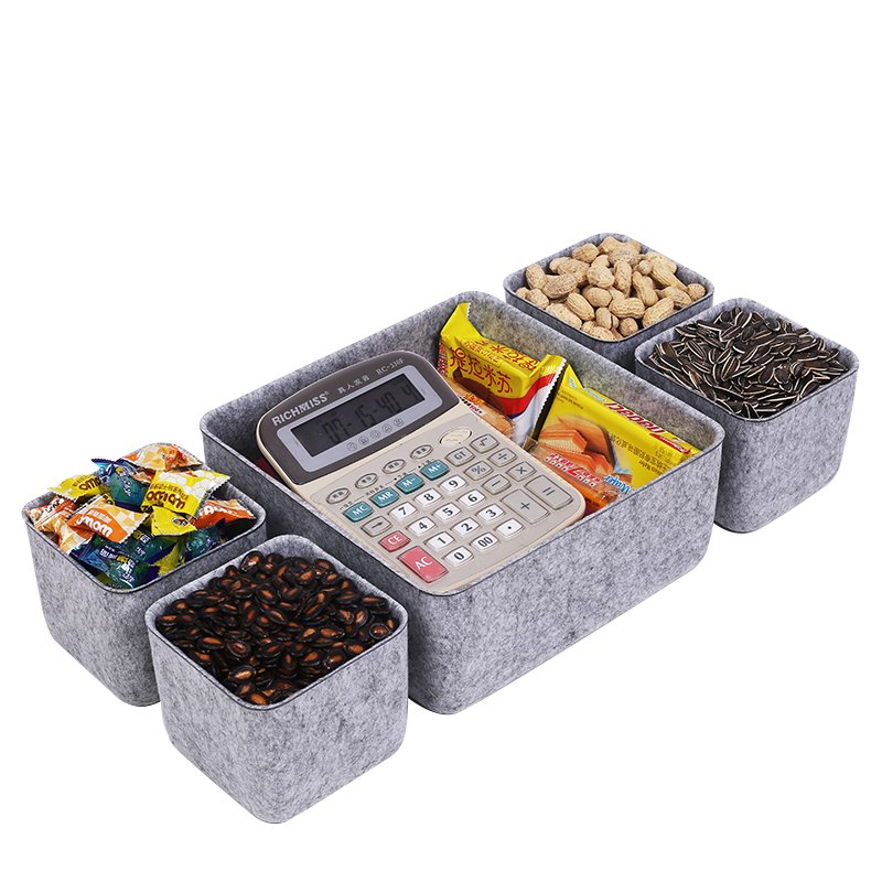 New integrated molding Multifunctional storage box cube bins Home dry fruit felt storage box
