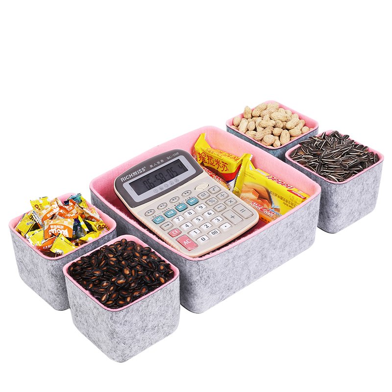 New integrated molding Multifunctional storage box cube bins Home dry fruit felt storage box