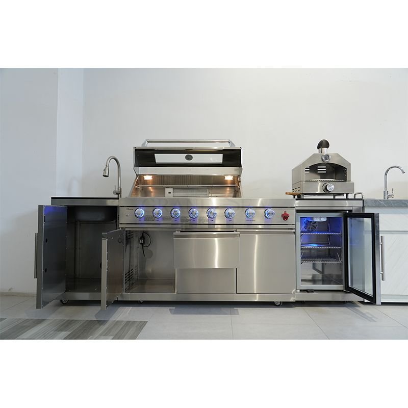 Residential Kitchen Cabinets Stainless steel Lacquer Kitchen Smart Kitchen Cabinets For Outdoor