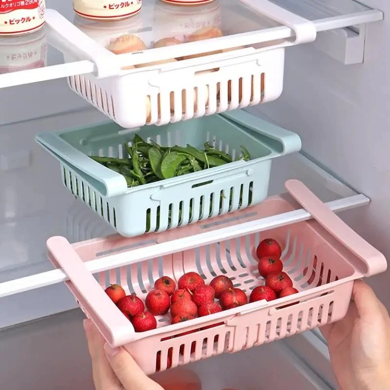 Fridge Organizer Storage Box Refrigerator Drawer Plastic Storage Container Shelf Fruit Egg Food Storage Box Kitchen Accessories