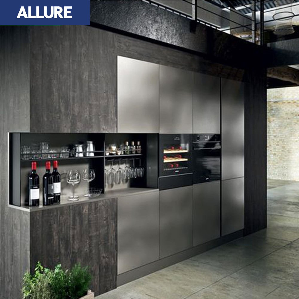Allure Shaker Wall Customization Industrial New Ideas Pantry Storage Modern Steel Cabinet Kitchen Pull Down Furniture
