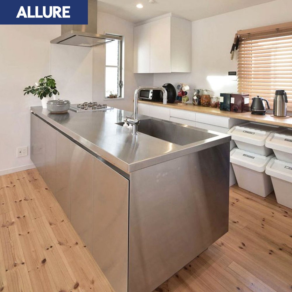 Allure Shaker Wall Customization Industrial New Ideas Pantry Storage Modern Steel Cabinet Kitchen Pull Down Furniture