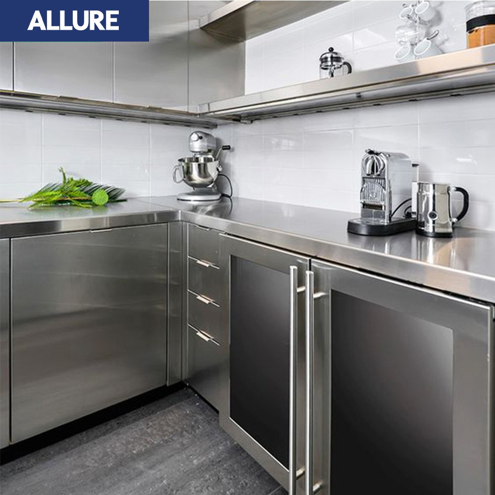 Allure Shaker Wall Customization Industrial New Ideas Pantry Storage Modern Steel Cabinet Kitchen Pull Down Furniture