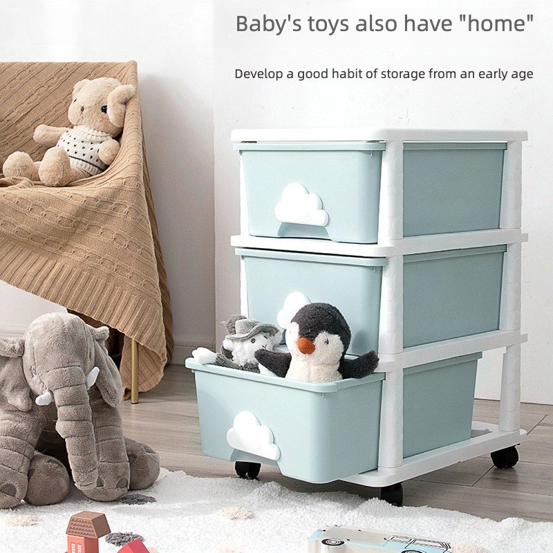 Children Toy Storage Box Multi-layer Storage Rack Snack Drawer Home Storage Cabinet Clothes Organizer