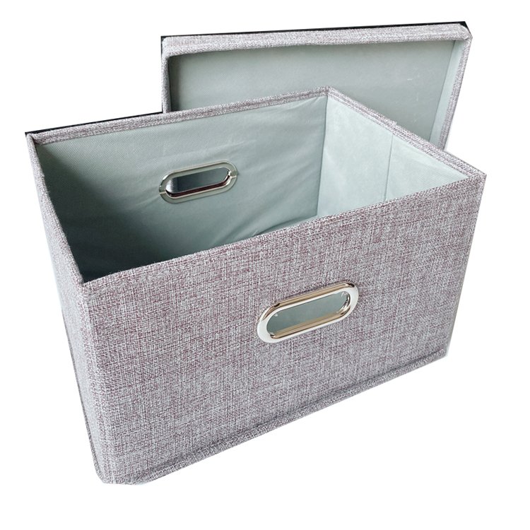 Dustproof Folding Gray Fabric Storage Box for Closet Systems & Organizers Multi-Purpose for Clothing Laundry Toy Storage