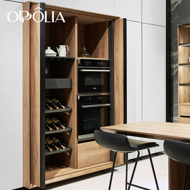 OPPOLIA Mueble Disena Muebles Shanghai Conjuntos Brillante Simples A Prueba Insectos La Isla Moderna Gabinetes De Cocina