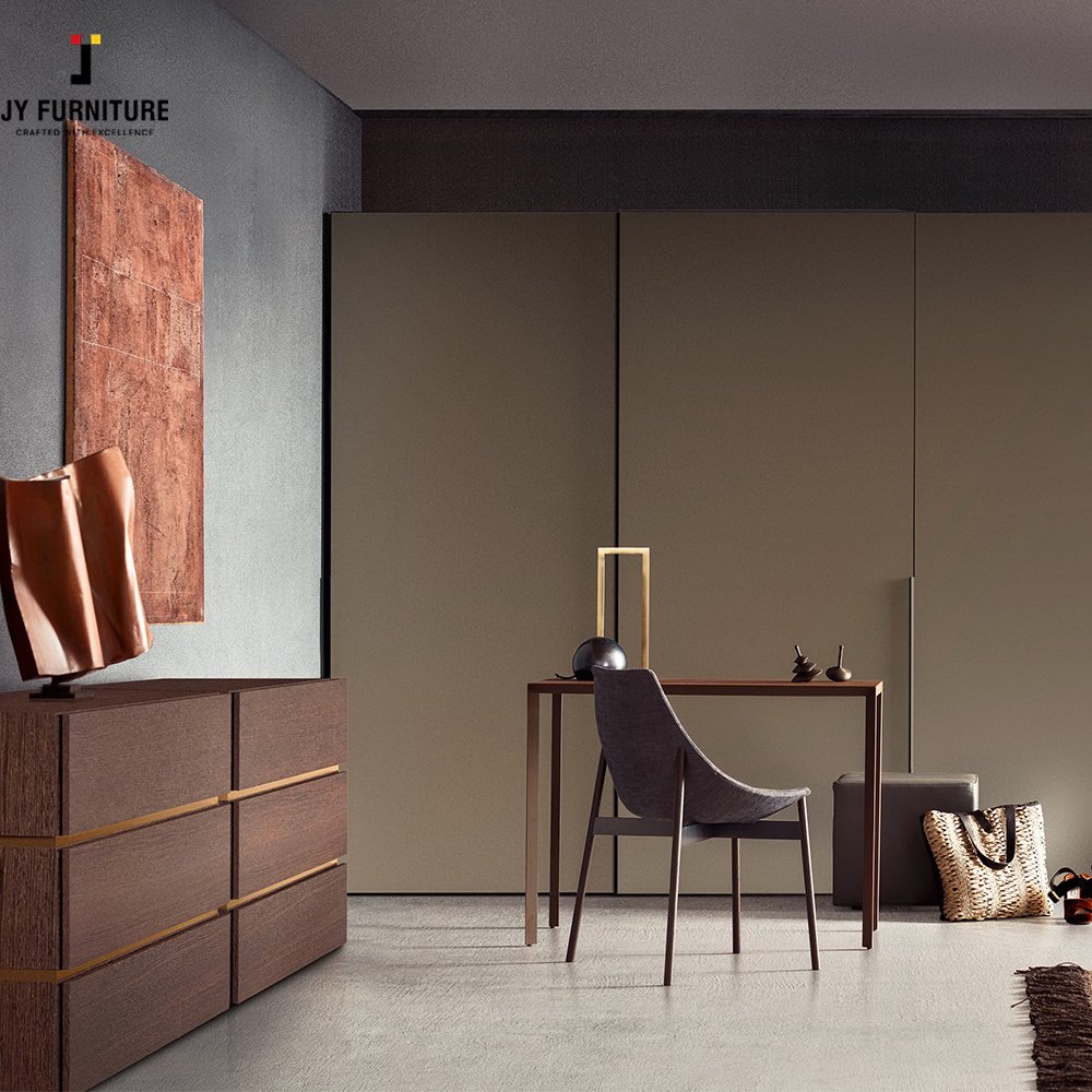 JY Furniture Modern Design European Style Bedroom Hardwood Wardrobes From Viet Nam High Gloss Wardrobe